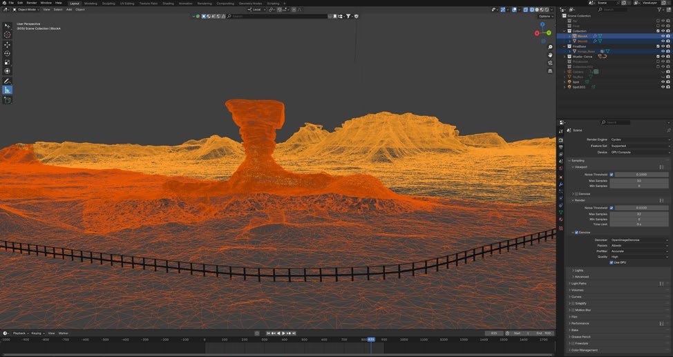 Modelo 3D de terreno procesado en tiempo real